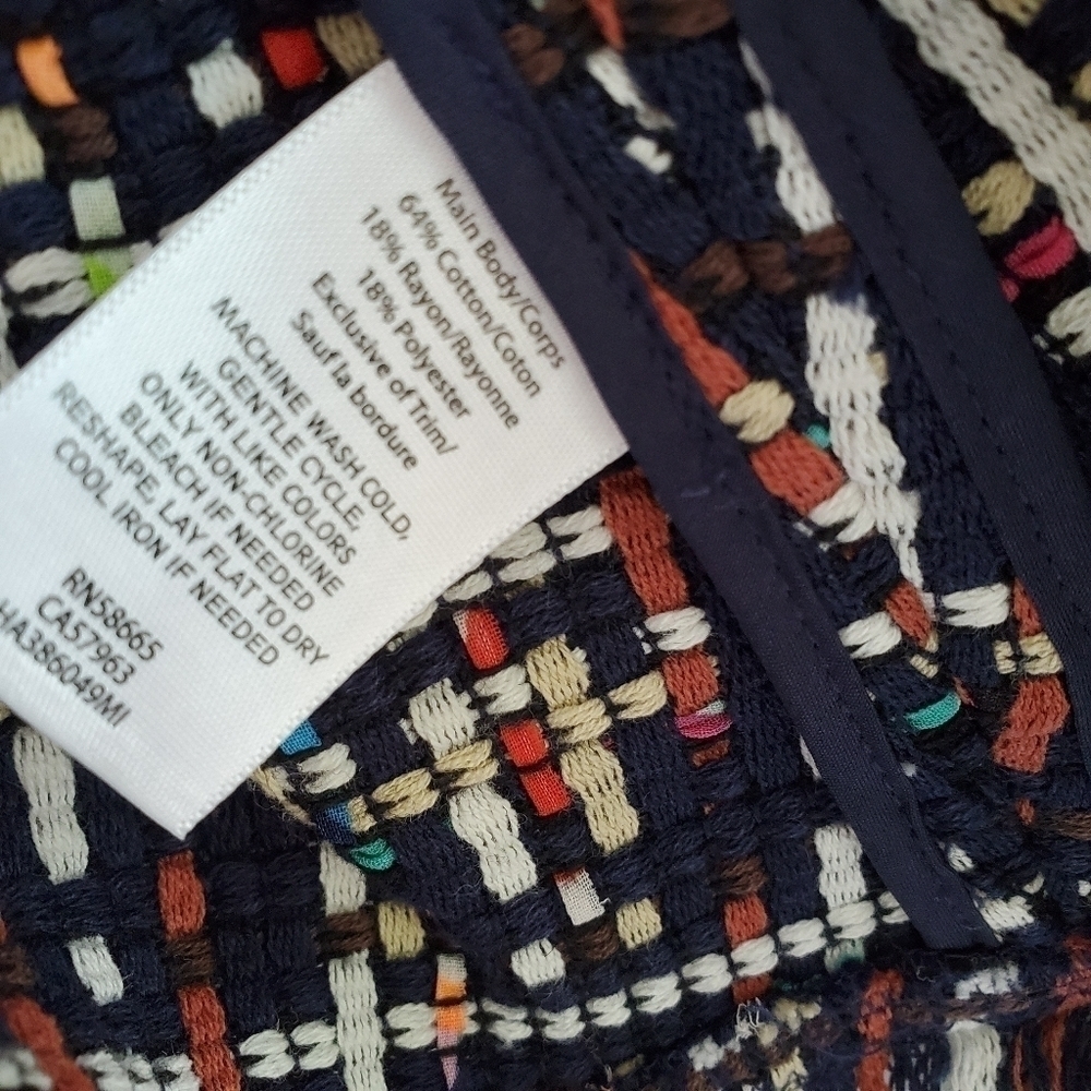 NEW Halogen Multi Colored Tweed Drawstring Waist Jacket - Picture 9 of 11